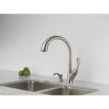 Delta Ashton Stainless 1-Handle Deck-Mount Pull-Down Handle Kitchen Faucet (Deck Plate Included)