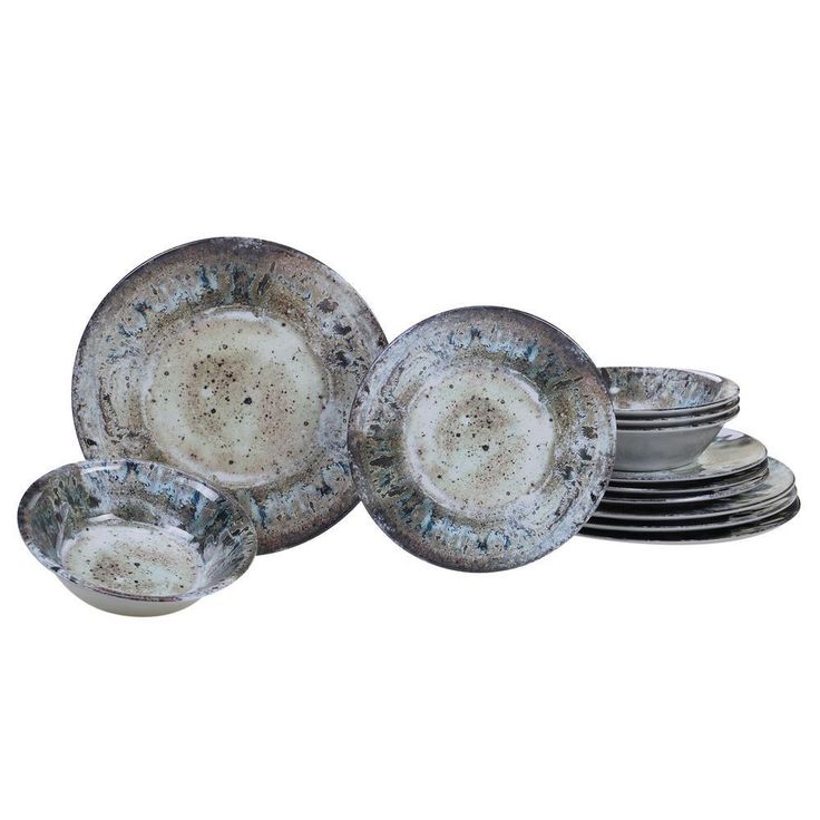 Radiance 12-Piece Casual Cream Melamine Outdoor Dinnerware Set (Service for 4)