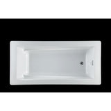 Amelia 69 in. Reversible Drain Freestanding Bathtub in Glossy White - Super Arbor
