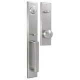 Elegance Single Cylinder Oil-Rubbed Bronze Woodward II Door Handleset with Impresa Knob - Super Arbor