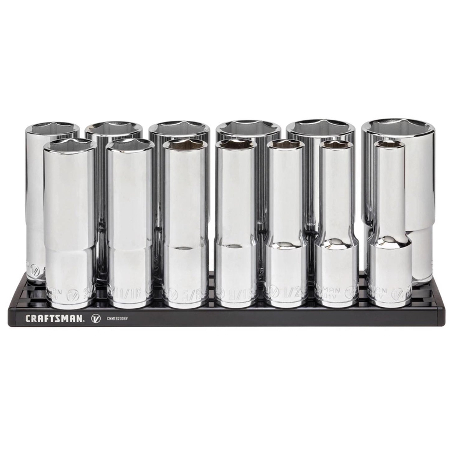 Craftsman V-Series 1/2 in. Drive SAE 6 Point Deep Socket Set, 13 pc
