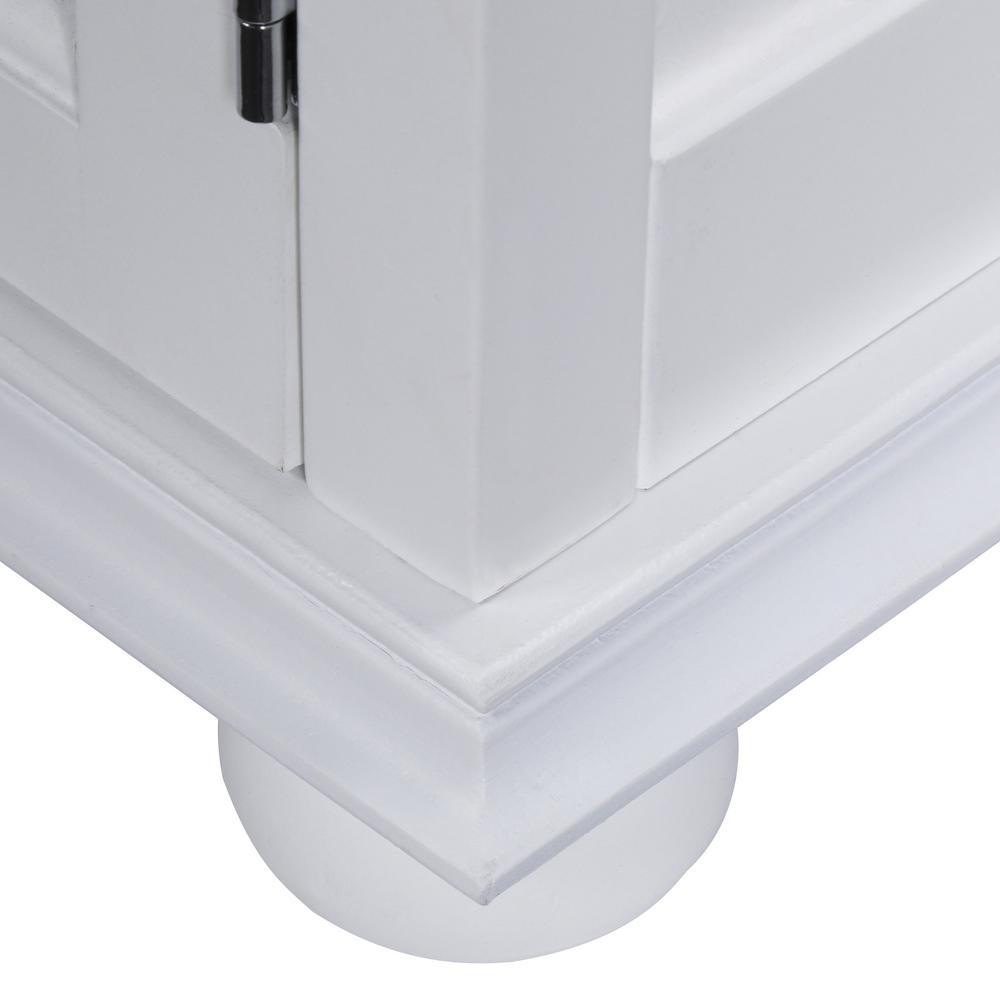 Hampton Harbor 22 in. W x 10 in. D x 67-1/2 in. H Linen Cabinet in White - Super Arbor