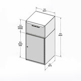 Collection Vault with Front Access and Tote in Black - Super Arbor