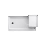 Tresham 60 in. x 32 in. Single Threshold Shower Base with Left-Hand Drain in White - Super Arbor