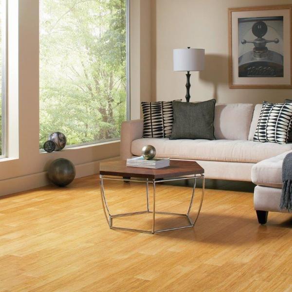 Home Legend Strand Woven Natural 3/8 in. Thick x 4-3/4 in. Wide x 36 in. Length Click Lock Bamboo Flooring (19 sq. ft. / case) - Super Arbor