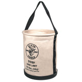 Canvas Bucket, Wide Straight-Wall with Pocket, Molded Bottom, 12-Inch - Super Arbor