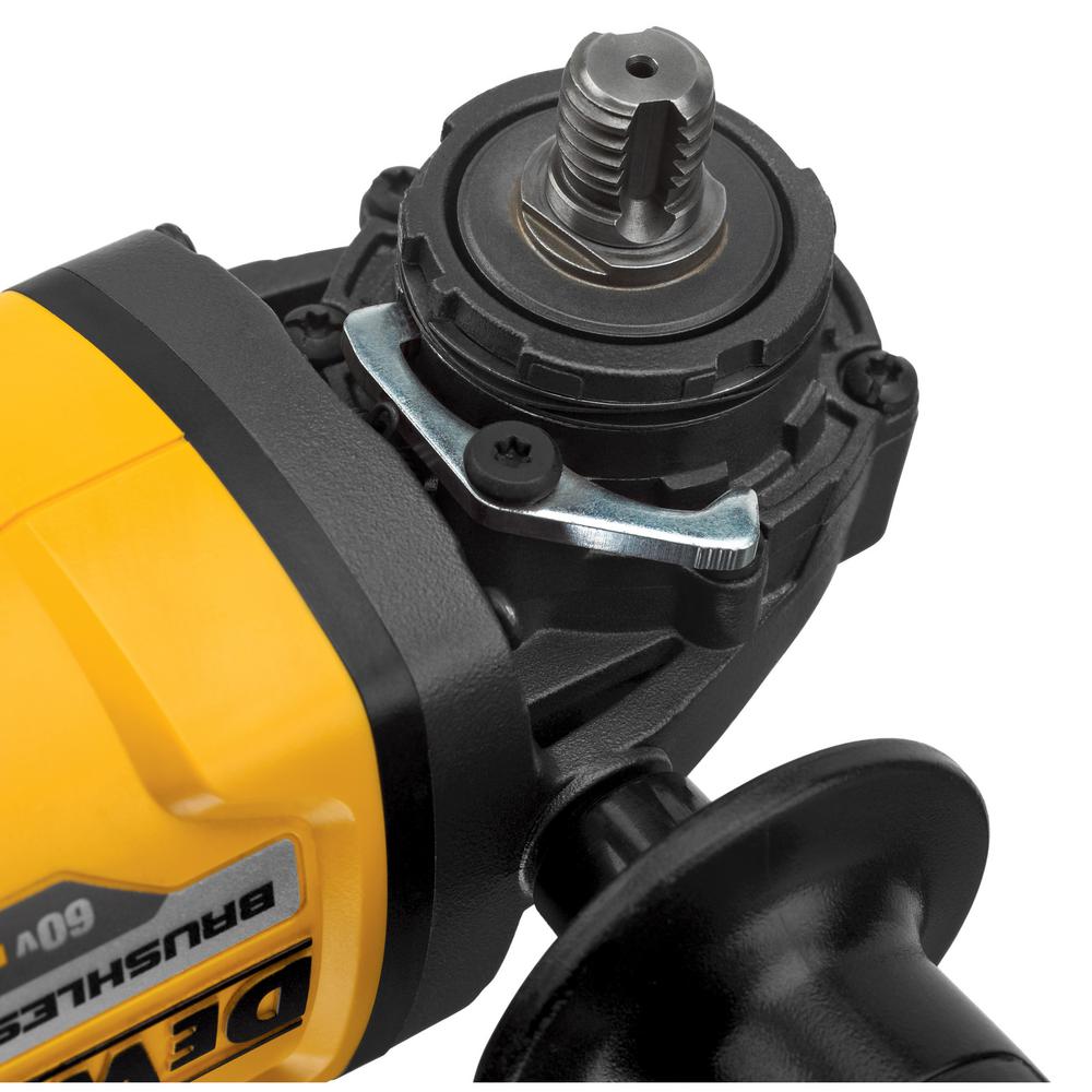FLEXVOLT 60-Volt MAX Lithium-Ion Cordless Brushless 4-1/2 in. Angle Grinder with (1) Battery, Charger and Bonus Jig Saw