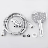 3-Spray 4.75 in. Round Single Wall Mount Fixed Adjustable Handheld Shower Head in Chrome - Super Arbor