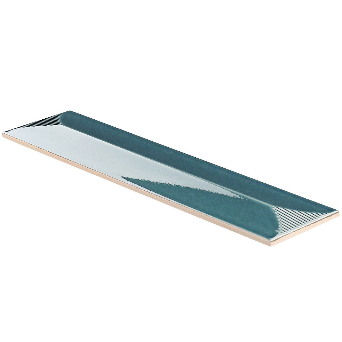 Colorplay Inflex Emerald Green 4.5x18 3D Glossy Crackled Ceramic Tile