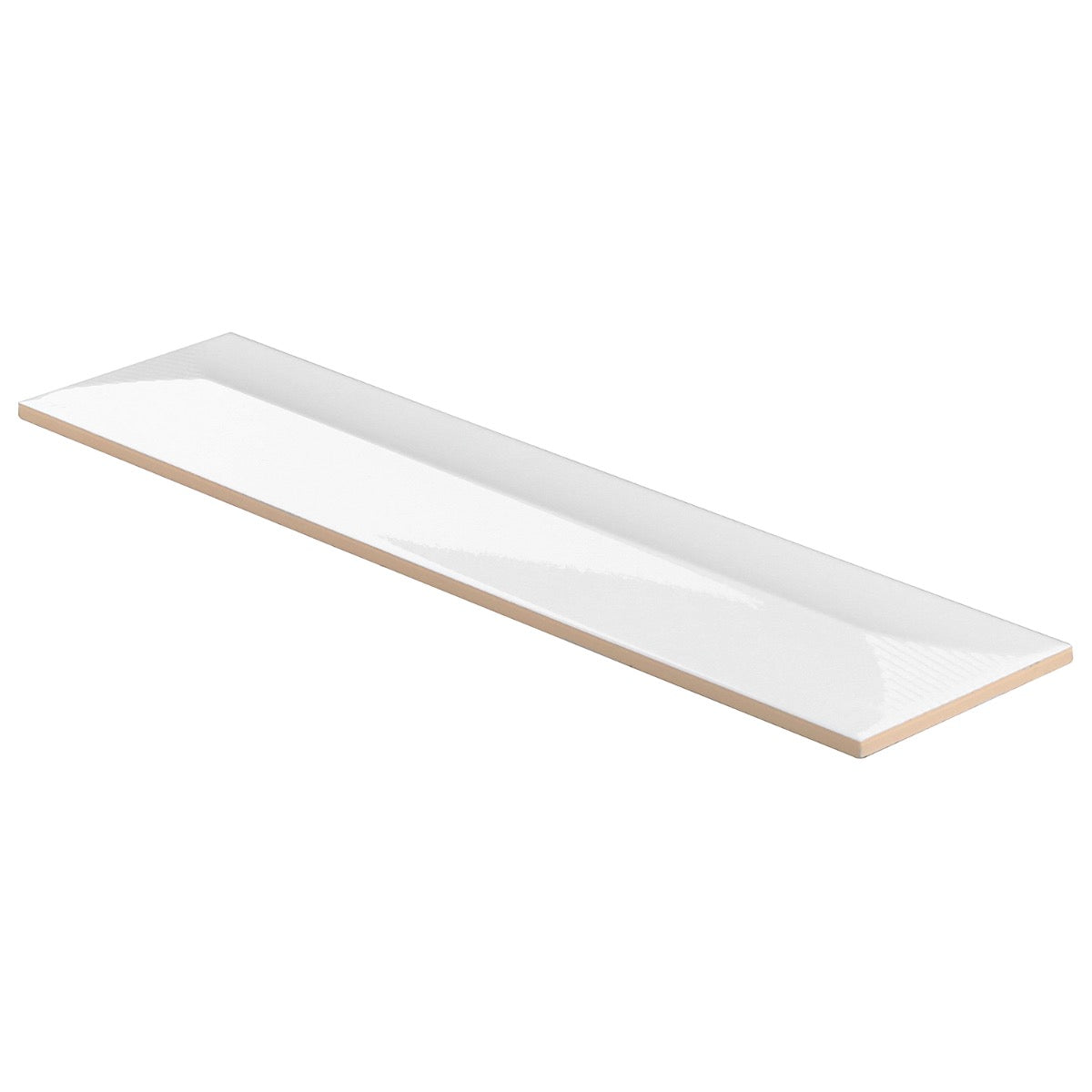 Colorplay Inflex White 4.5x18 3D Crackled Glossy Ceramic Tile