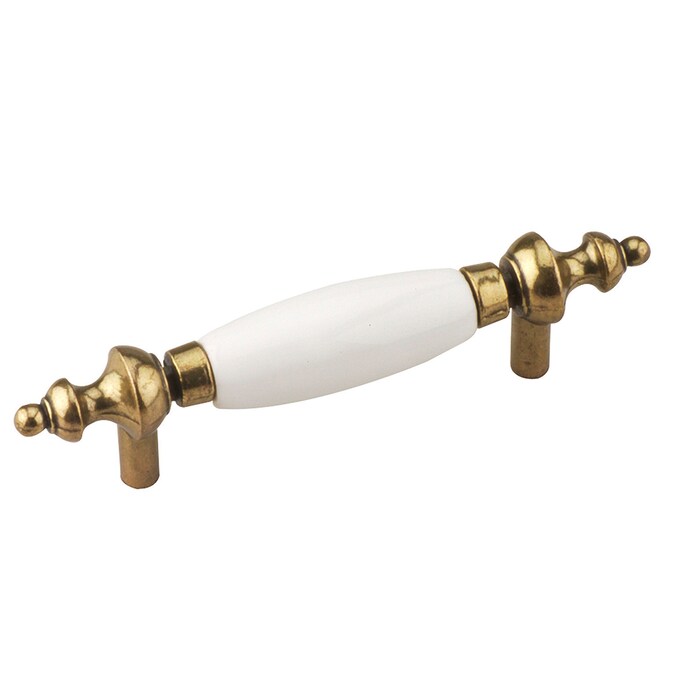 Richelieu 3-in Center to Center White and Antique English Arch Handle Drawer Pull