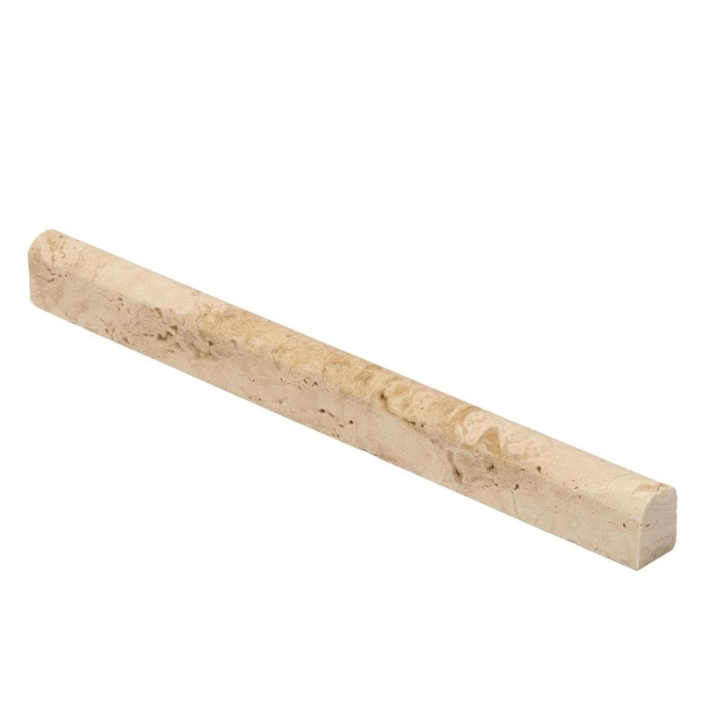 Satori Chiaro Natural Stone Travertine Pencil Liner Tile (1/2-in x 8-in)