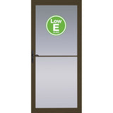 Pella Rolscreen 32-in x 81-in Brown Full-View Retractable Screen Aluminum Storm Door
