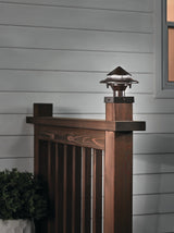 Kichler 4-in x 4-in 250-Lumen 3-Watt Olde Bronze Low Voltage Hardwired LED Outdoor Post Cap Light (3000 K)