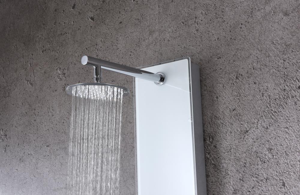 ANZZI Lynn White 3-Spray Shower Panel System with Valve, Hand Sprayer & Body Jets