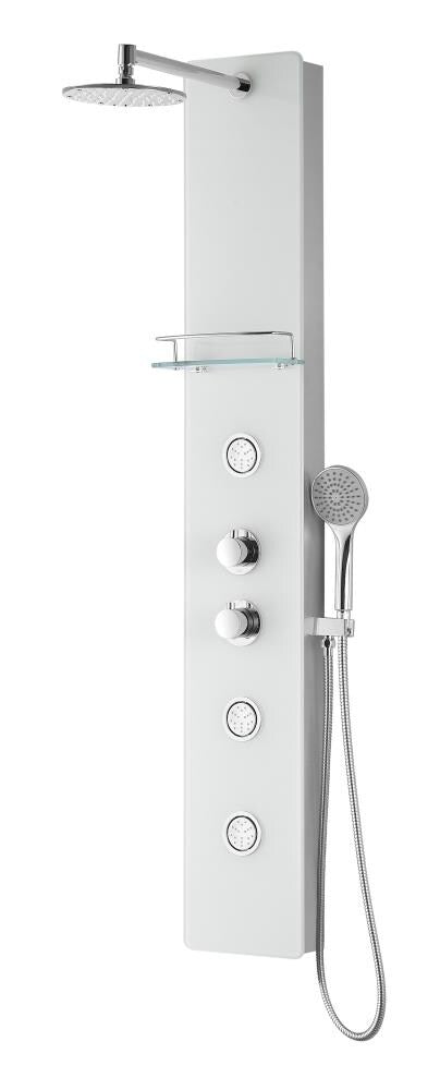 ANZZI Savannah White 3-Spray Shower Panel System (Valve Included)