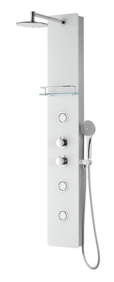 ANZZI Savannah White 3-Spray Shower Panel System (Valve Included)