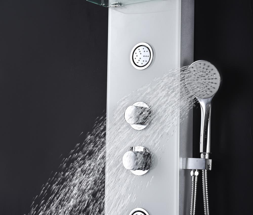 ANZZI Savannah White 3-Spray Shower Panel System (Valve Included)