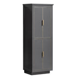 Avanity Allie/Austen 24-in x 65-in x 16-in Twilight Gray Wood Freestanding Linen Cabinet