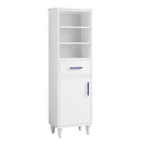 Avanity Layla 20-in W x 65-in H x 14.5-in D White Plywood Freestanding Linen Cabinet