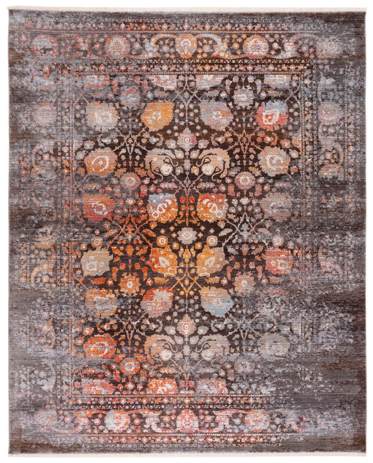 Safavieh Vintage Persian Tulac 8 x 10 Brown/Multi Indoor Distressed/Overdyed Vintage Area Rug