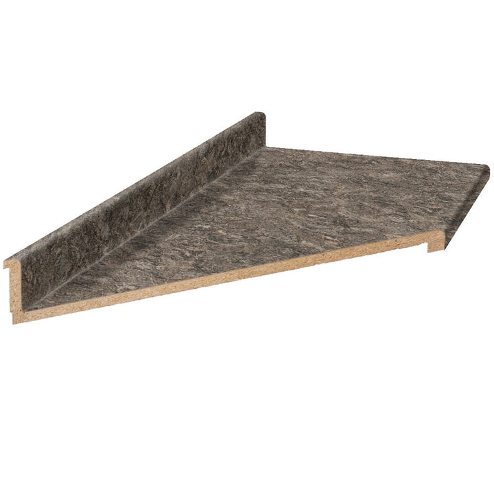 VT Dimensions Wilsonart 6-ft Toffee di Pesco Radiance Left-Hand Miter-Cut Laminate Kitchen Countertop with Integrated Backsplash