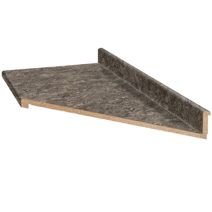 VT Dimensions Wilsonart 6-ft Toffee di Pesco Right-Hand Miter-Cut Laminate Kitchen Countertop with Integrated Backsplash