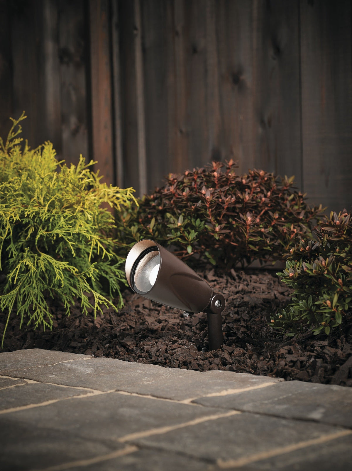 Kichler 150-Lumen 3-Watt Olde Bronze Low Voltage Hardwired LED Landscape Flood Light