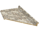 VT Dimensions Formica 10-ft x 25.5-in Cafe Azul Right-Hand Miter-Cut Laminate Kitchen Countertop with Integrated Backsplash