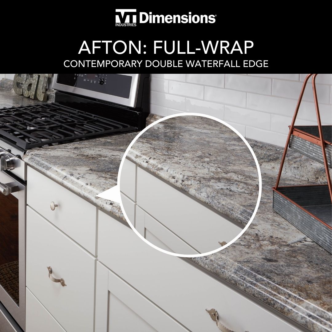 VT Dimensions Formica 10-ft x 25.5-in Cafe Azul Right-Hand Miter-Cut Laminate Kitchen Countertop with Integrated Backsplash