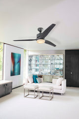 Harbor Breeze Fairwind 60-in Gray LED Indoor/Outdoor Ceiling Fan with Light Kit and Remote (3-Blade)