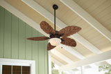 Harbor Breeze Waveport 52-in Weathered Bronze Indoor/Outdoor Ceiling Fan with Light Kit, 5 Blades