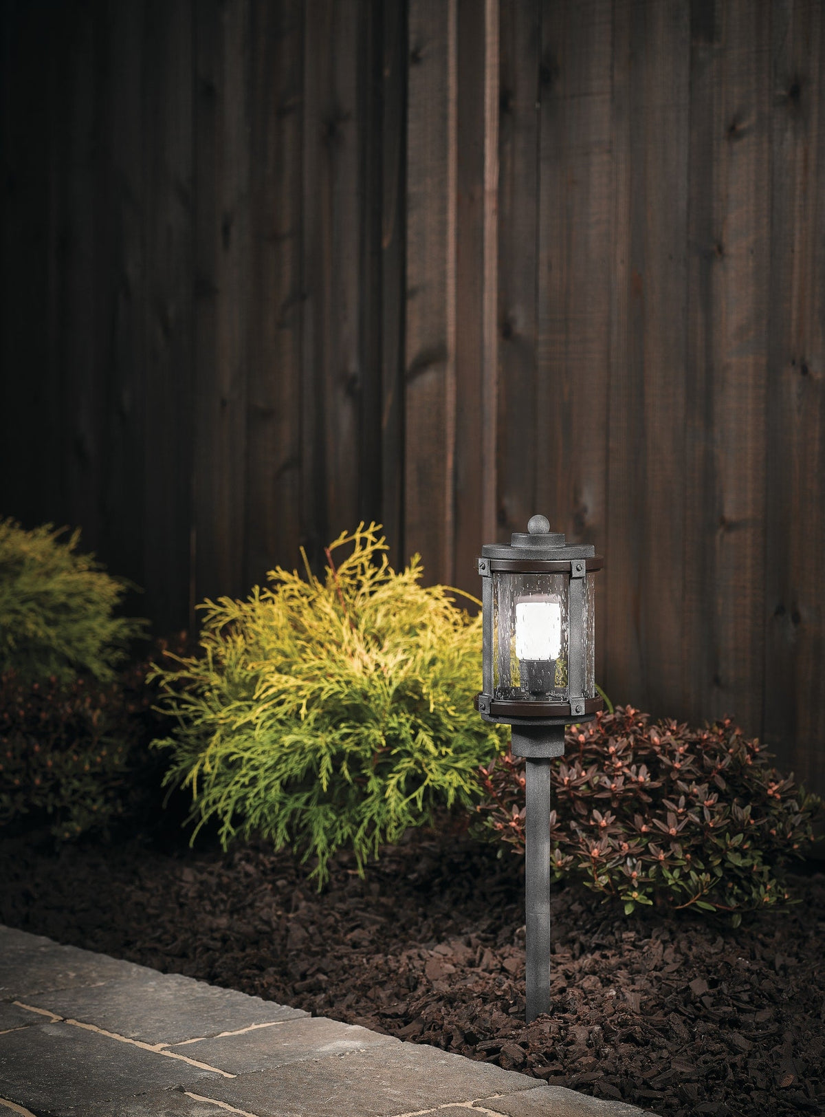 Kichler 2-Watt Olde Bronze Low Voltage Hardwired LED Path Light, 180 Lumens, 3000K