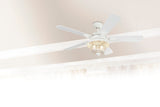 Harbor Breeze Altissa 52-in Matte White LED Indoor/Outdoor Ceiling Fan with Light (5-Blade)