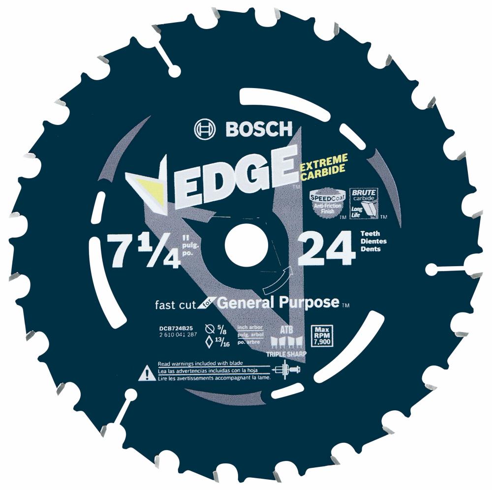 Bosch Edge 7-1/4-in 24-Tooth Tungsten Carbide-Tipped Steel Circular Saw Blade