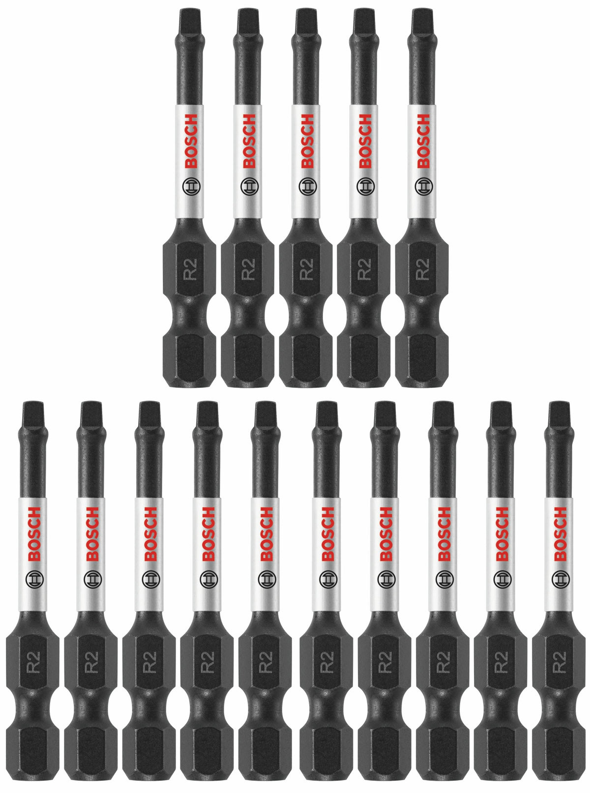 Bosch Impact Tough 15-Piece 1/4-in x 2-in Square/Robertson Impact Driver Bit Set