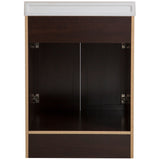 Project Source 24.5-in Java Single Sink Bathroom Vanity with White Cultured Marble Top
