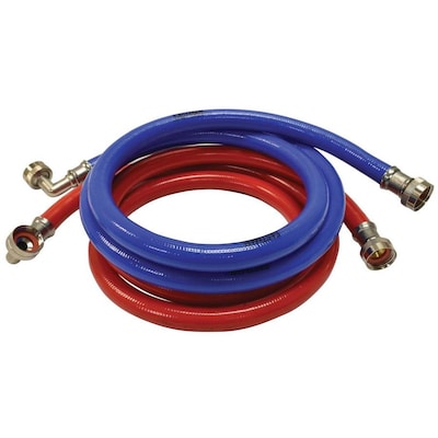 EASTMAN 2-Pack 6-ft 3/4-in Hose Thread Inlet x 3/4-in Hose Thread Outlet Braided Stainless Steel Washing Machine Connector