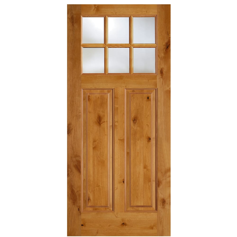 SIMPSON 36-in x 80-in Unfinished Wood Front Door with Clear Glass
