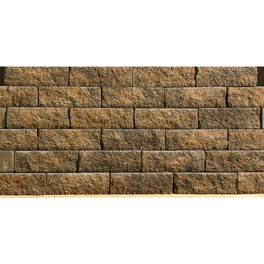 Oldcastle Tango 4 in. x 12 in. x 6 in. Brown/Buff Concrete Garden Wall Block (144 Pieces / 48 Face ft. / Pallet) - Super Arbor