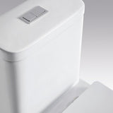 1-Piece 1.28 GPF Dual Flush Ceramic Square Elongated Toilet in White, Seat Included - Super Arbor
