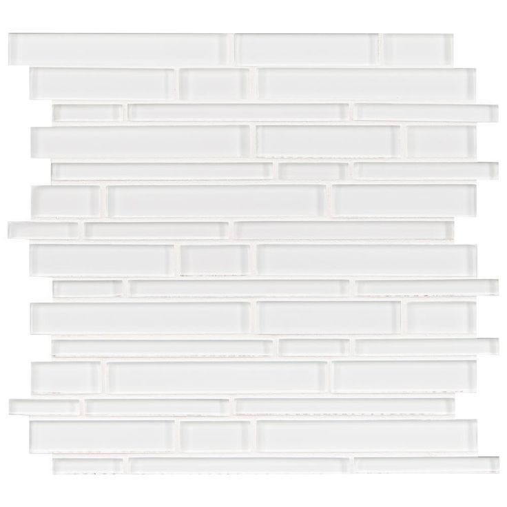 Ice Interlocking 12 in. x 12 in. x 8 mm Glass Mesh-Mounted Mosaic Tile (10 sq. ft./case)