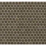 Bedrosians 360 Shale 12-in x 12-in Matte Porcelain Penny Round Floor and Wall Tile (1-sq. ft per Sheet)
