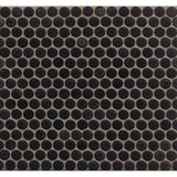 Bedrosians 360 Charcoal 12-in x 12-in Matte Penny Round Mosaic Floor & Wall Tile, 3/4-in Rounds (1-sq ft Sheet)