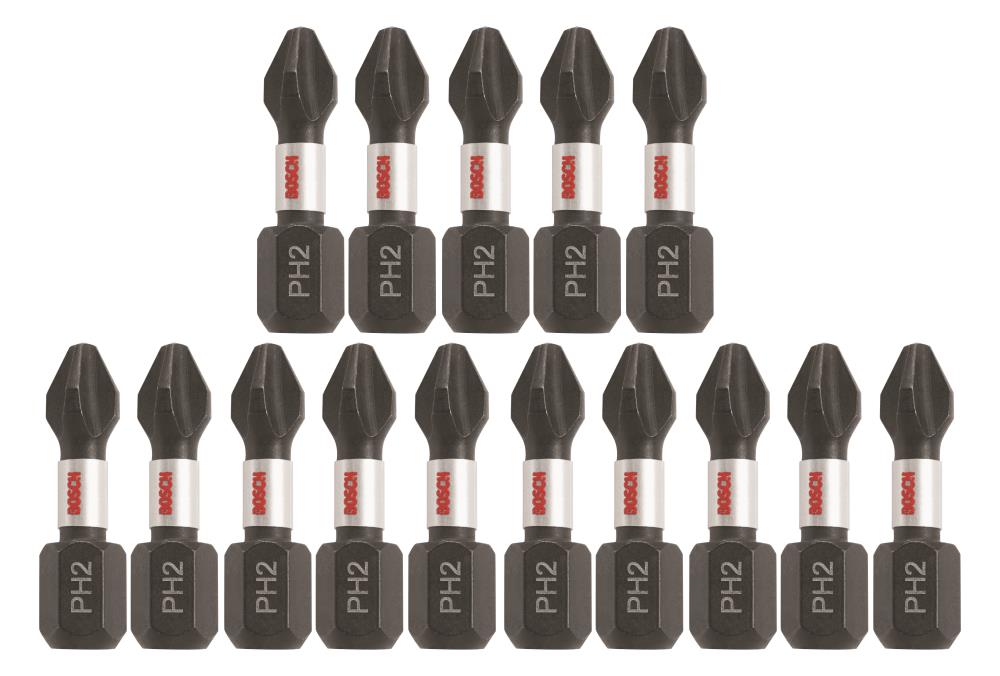 Bosch Impact Tough 15‑Piece 1/4‑in x 1‑in Phillips Impact Driver Bit Set