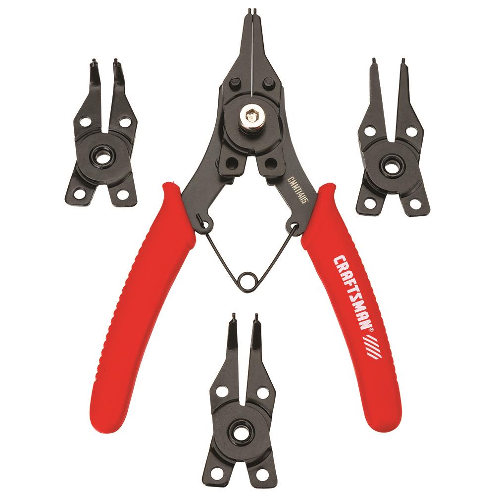 CRAFTSMAN Snap Ring Plier Set, 6.5-in with 4 Interchangeable Heads