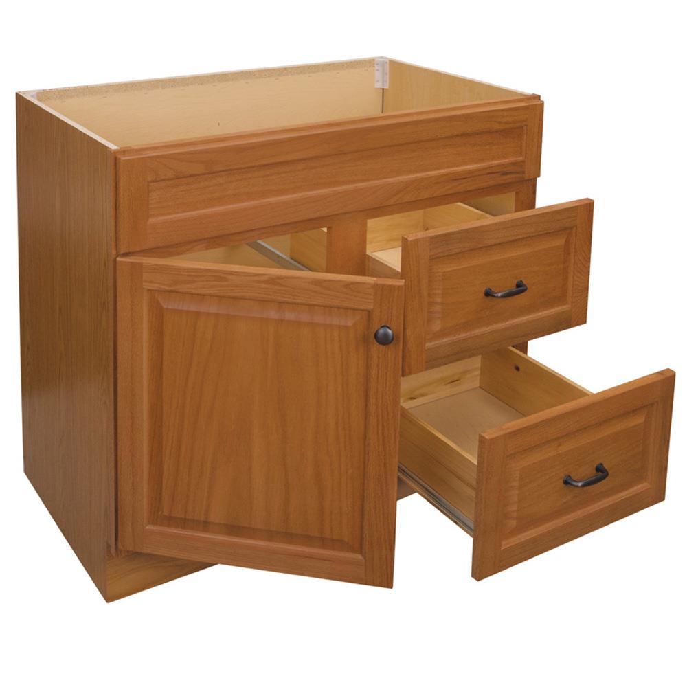 Project Source 36-in Golden Bathroom Vanity Base Cabinet without Top