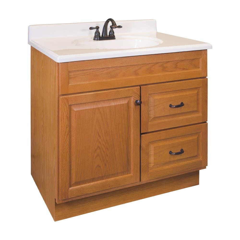 Project Source 36-in Golden Bathroom Vanity Base Cabinet without Top