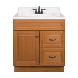 Project Source 30-in Golden Bathroom Vanity Base Cabinet without Top