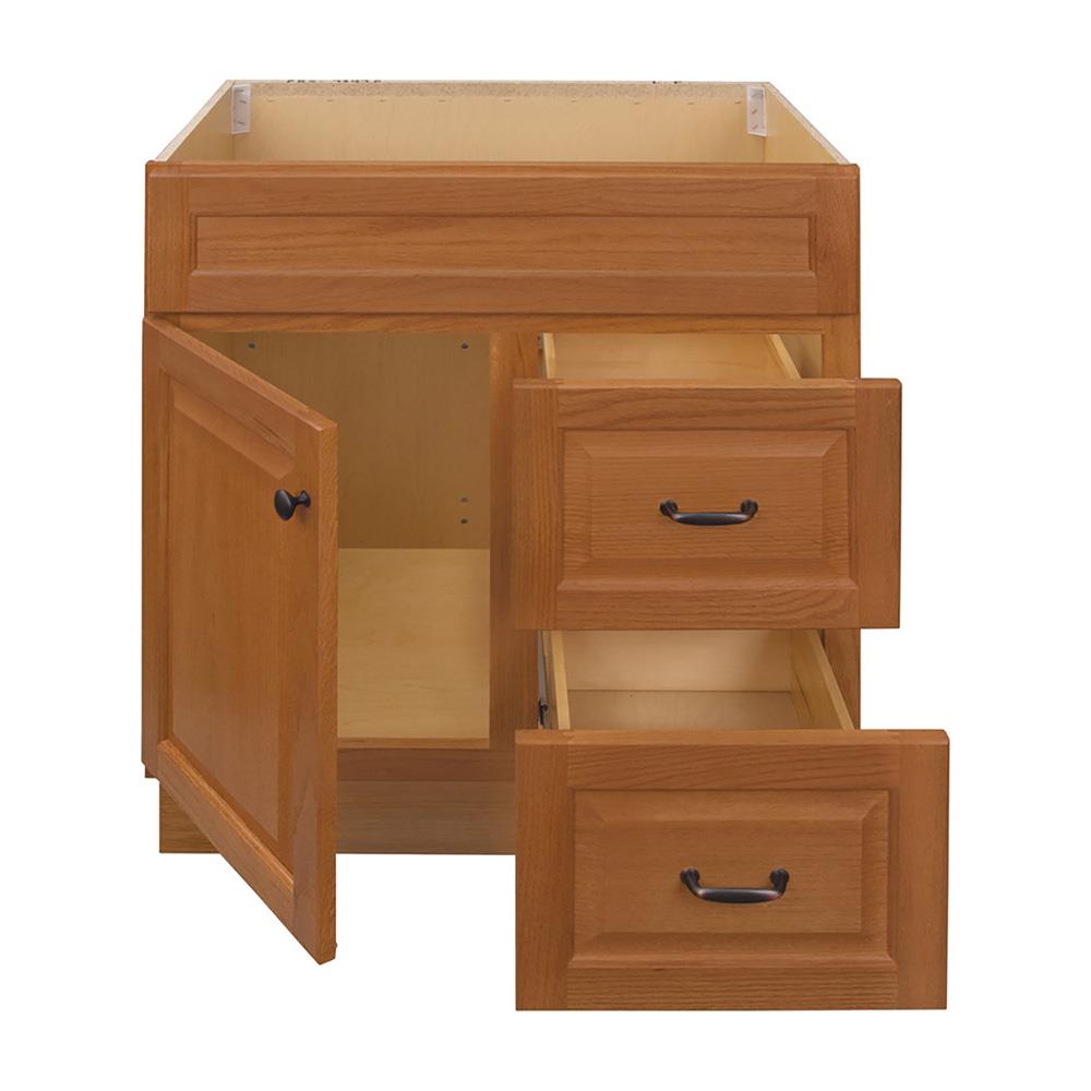 Project Source 30-in Golden Bathroom Vanity Base Cabinet without Top